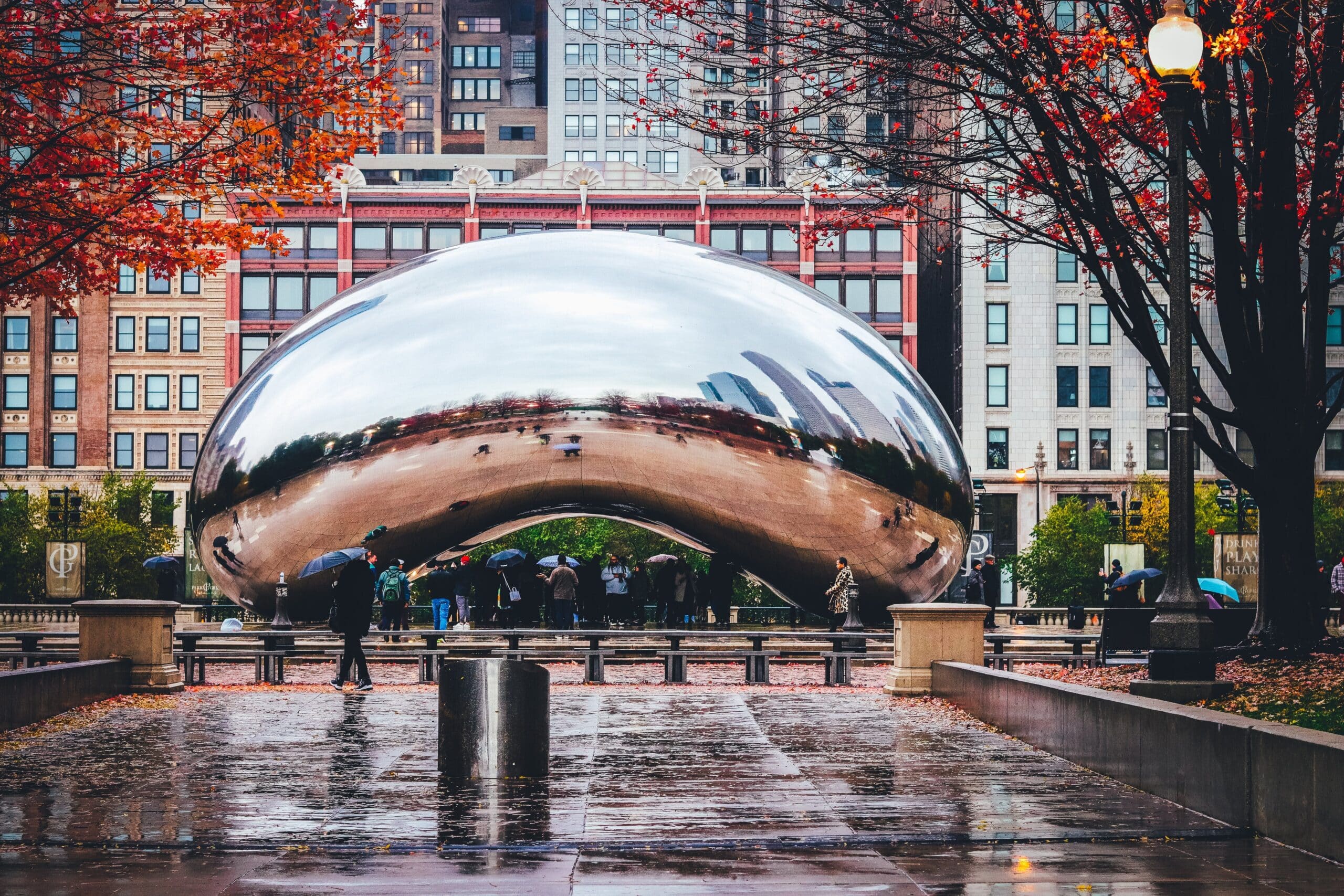 Picture of Chicago's bean in the fall
